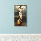 Penitent Magdalene aan de voet van het kruis Canvas Afdruk (Insitu (Houten vloer))