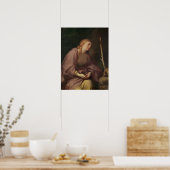 Penitent Magdalene | c.1765 (olie op Canvas) Poster (Keuken)