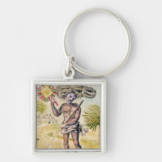 Penitent man in India Sleutelhanger (Voorkant)