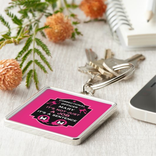 penitentiair beambte sleutelhanger (Zijkant)