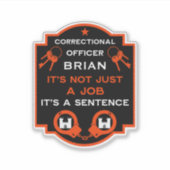 penitentiair beambte sticker (Voorkant)