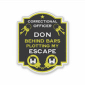 penitentiair beambte sticker (Voorkant)