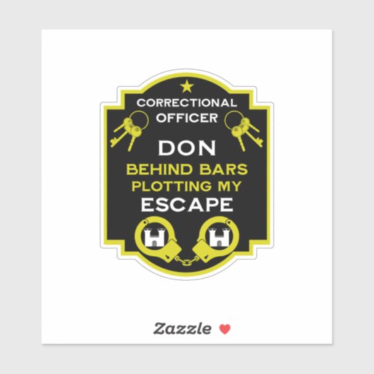 penitentiair beambte sticker (Vel)