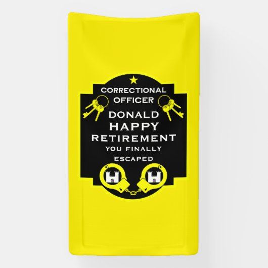 Penitentiaire correctionele ambtenaar pensioen spandoek (Verticaal)