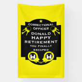 Penitentiaire correctionele ambtenaar pensioen spandoek (Verticaal)