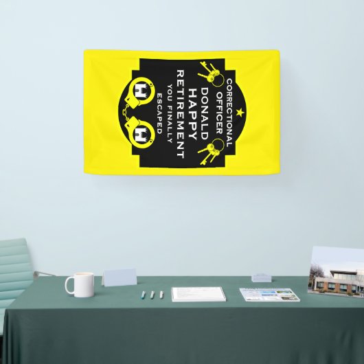Penitentiaire correctionele ambtenaar pensioen spandoek (Beurs)