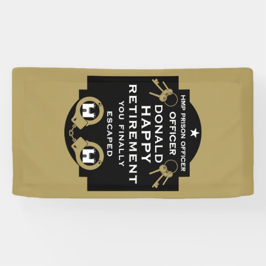 Penitentiaire correctionele ambtenaar pensioen spandoek (Horizontaal)