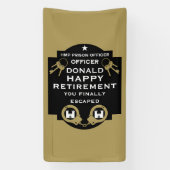 Penitentiaire correctionele ambtenaar pensioen spandoek (Verticaal)