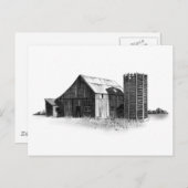 PENLEN: OUDE BARN, SILO: REALISME BRIEFKAART (Voorkant / Achterkant)