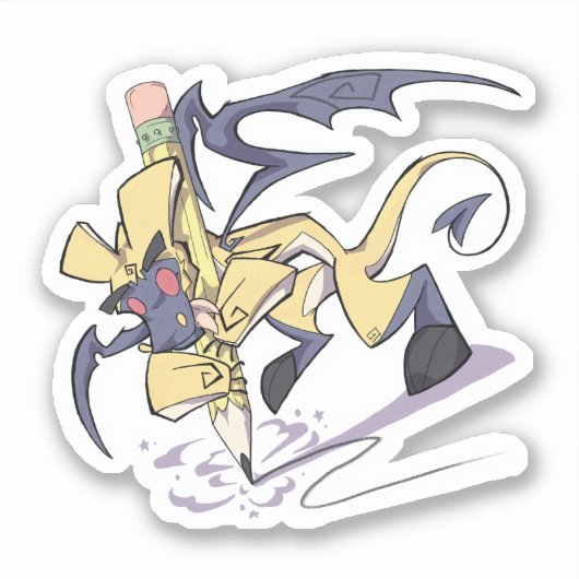 PenLight de Pencil Dragon Vinyl Sticker (Voorkant)