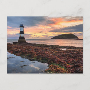 Penmon Lighthouse Sunrise   Puffin Island Briefkaart