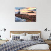 Penmon Lighthouse Sunrise | Puffin Island Canvas Afdruk (Insitu (Slaapkamer))