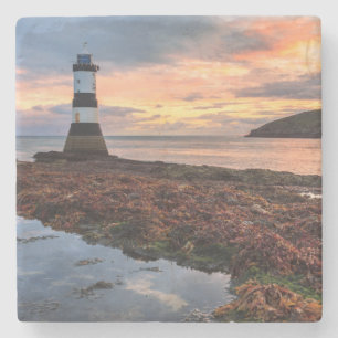 Penmon Lighthouse Sunrise   Puffin Island Stenen Onderzetter