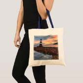Penmon Lighthouse Sunrise | Puffin Island Tote Bag (Voorkant (product))