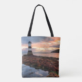 Penmon Lighthouse Sunrise | Puffin Island Tote Bag (Achterkant)