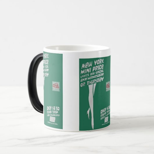 Penn Central Railroad Damday Two-Tone Coffe Magische Mok (Voorkant links)