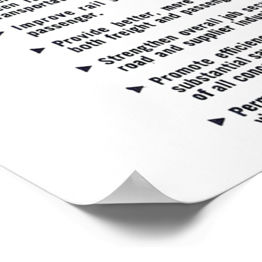 Penn Central Railroad Merger 1968 Poster (Hoek)