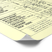 Penn Central Railroad Metroliner Timtable Poster (Hoek)