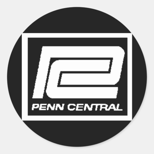 Penn Central Railway Company Logo Ronde Sticker (Voorkant)