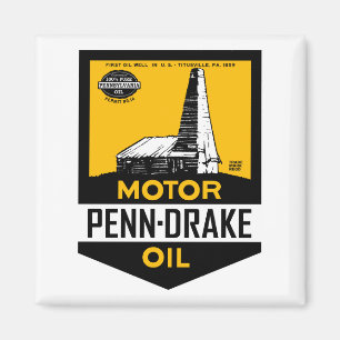  Penn Drake Motorolie-teken Magneet