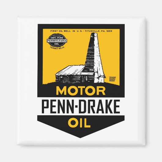  Penn Drake Motorolie-teken Magneet (Voorkant)