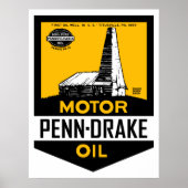  Penn Drake Motorolie-teken Poster (Voorkant)