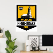  Penn Drake Motorolie-teken Poster (Thuiskantoor)