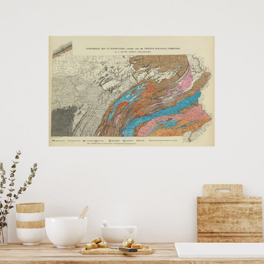 Penn-geologische formaties poster (Keuken)