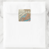 Penn-geologische formaties vierkante sticker (Tas)