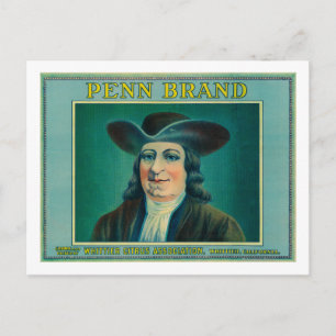 Penn Lemon LabelWhittier, CA Briefkaart