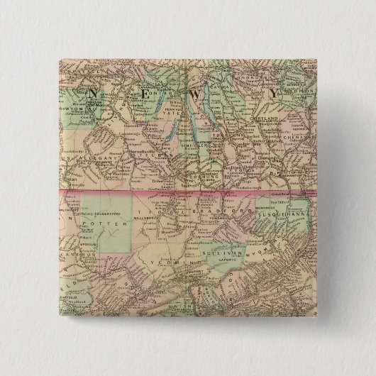 Penn, NJ Vierkante Button 5,1 Cm (Voorkant)