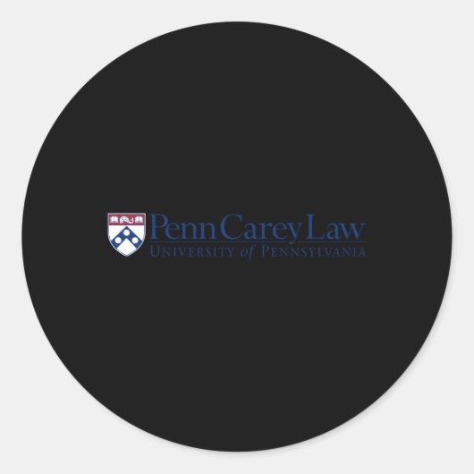Penn Quakers Carey Law Ronde Sticker (Voorkant)
