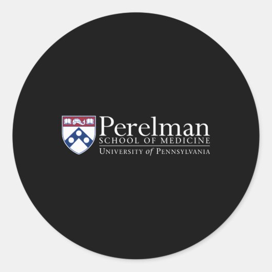 Penn Quakers's Perel School of Medicine Ronde Sticker (Voorkant)