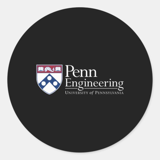 Penn Quakers's School of Engineering Ronde Sticker (Voorkant)