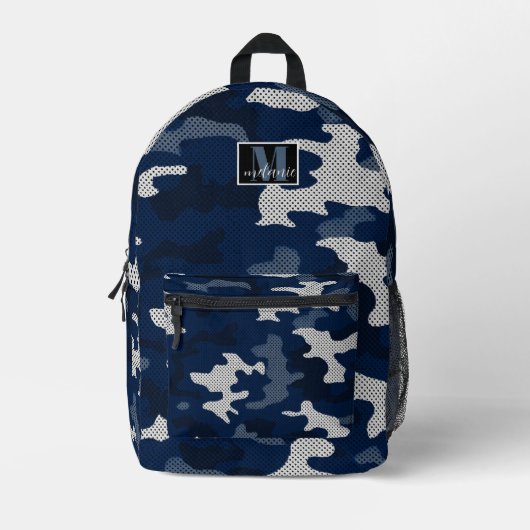 Penn State Navy & White  Camo Printed  Bedrukte Rugzak (Voorkant)