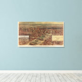  Penn-station en NYC-omringingskaart Canvas Afdruk (Insitu (Houten vloer))