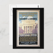 Penn Station, Gateway to America 1929 Briefkaart (Voorkant / Achterkant)