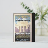 Penn Station, Gateway to America 1929 Briefkaart (Staand voorkant)