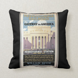 Penn Station, Gateway to America 1929 Kussen