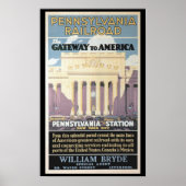 Penn Station, Gateway to America 1929 Poster Print (Voorkant)