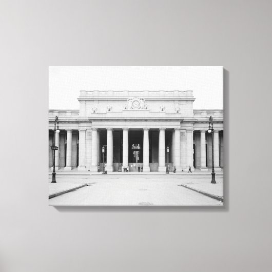 Penn Station ingang, 1910 Canvas Afdruk (Voorkant)