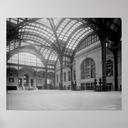 Penn Station Main Concourse, 1915. Oude foto Poster (Voorkant)