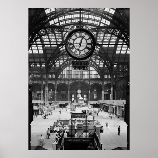 Penn Station New York City  Circa 1900 Poster (Voorkant)