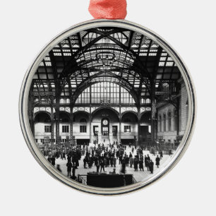 Penn Station New York City  Railroad Metalen Ornament