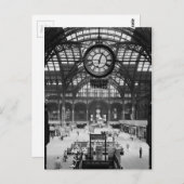 Penn Station New York Magic Lantern Slide Briefkaart (Voorkant / Achterkant)