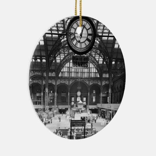 Penn Station New York Magic Lantern Slide Keramisch Ornament (Rechts)