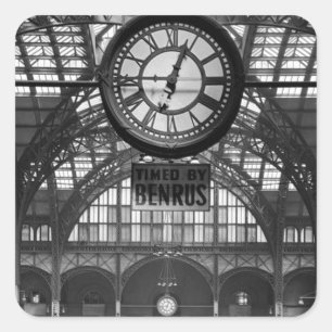 Penn Station New York Magic Lantern Slide  Vierkante Sticker