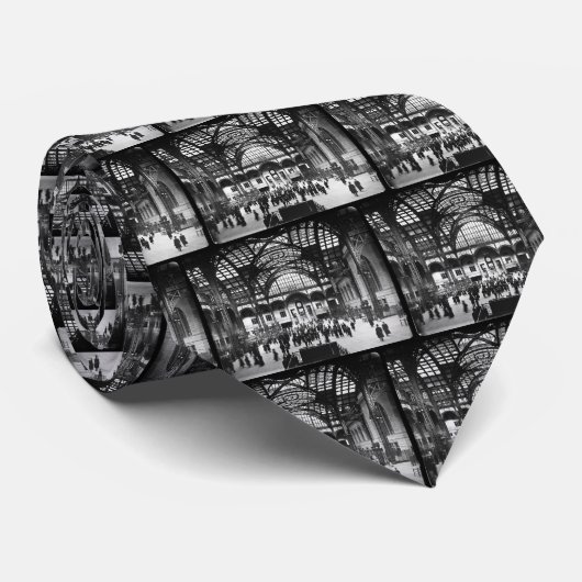 Penn Station NYC 1910 Magic Lantern Slide Stropdas (Opgerold)