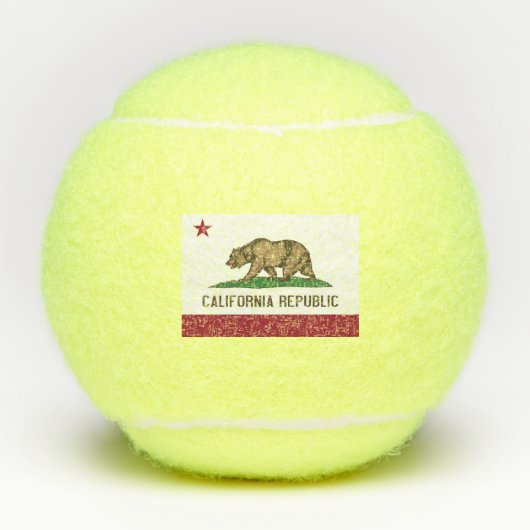 Penn tennis ball met vlag van Californië, VS Tennisballen (Voorkant)
