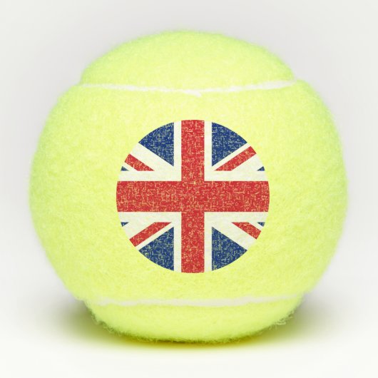 Penn tennis ball met vlag van het Verenigd Koninkr Tennisballen (Voorkant)